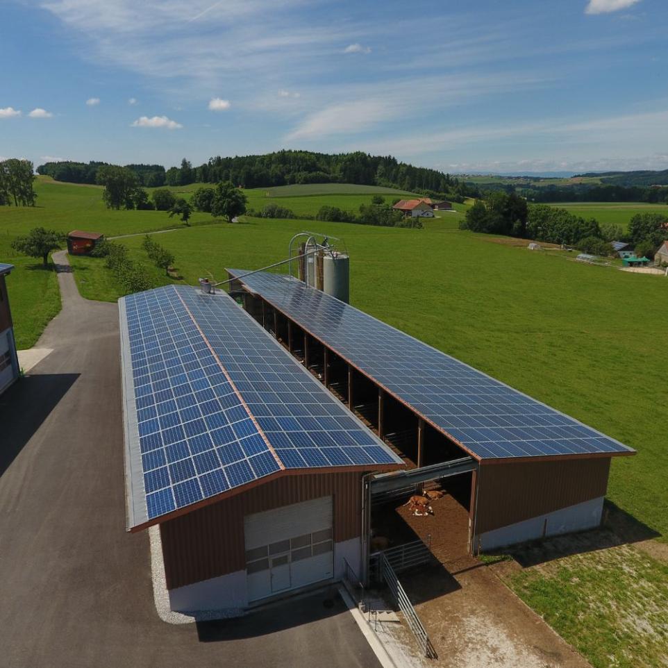 Panneaux photovoltaïques exploitation agricole Estavayer